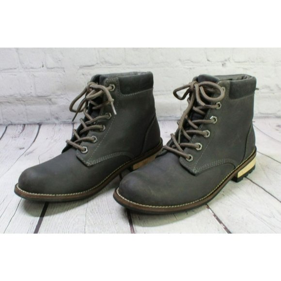 Kodiak Jaya Black Leather Lace Up Waterproof Slip Resistant Ankle Boots Size 7.5 - Picture 2 of 9